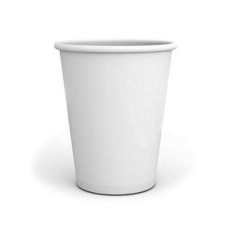 12oz White Premium Smooth PE Lined Double Wall Cup - Gaelpac