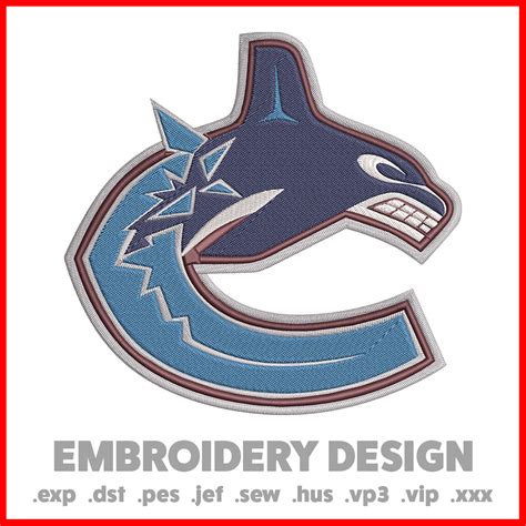 Vancouver Canucks NHL Logo Embroidery Design