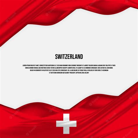 Premium Vector | Switzerland flag design. waving swiss flag made of ...