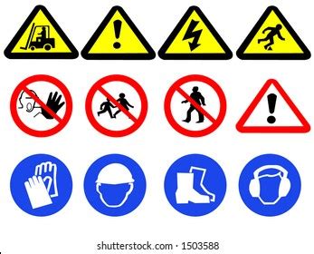 Construction Hazard Signs Stock Vector (Royalty Free) 1503588