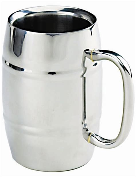 Stainless Steel 14 oz. Beer Mug - Personalized Mug