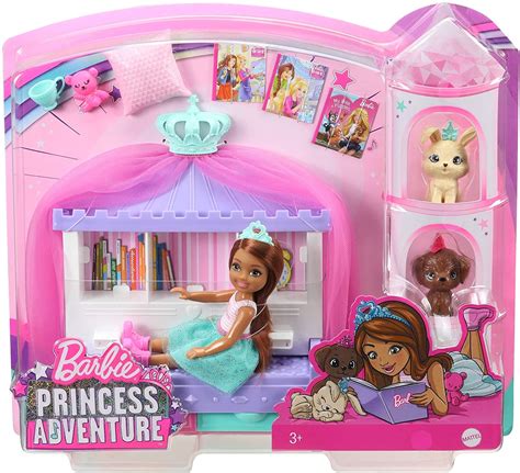 Barbie Princess Adventure Chelsea Sleepover with books and Pet Castle ...