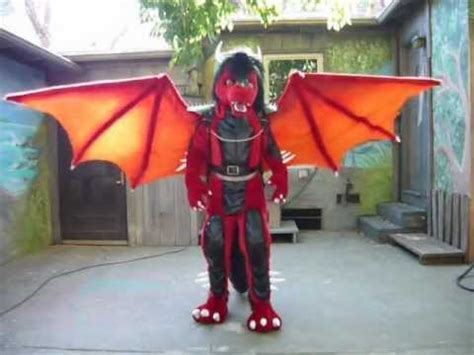 Dragon costume with Articulated wings - Must be 18 or older to order - YouTube