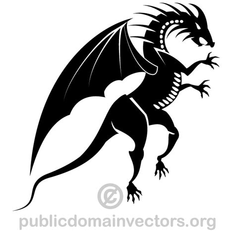 Dragon Silhouette Vector Image | Download Free Vector Art | Free-Vectors