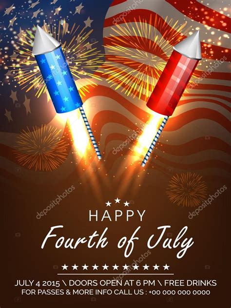 American Independence Day celebration fireworks. Stock Vector Image by ...