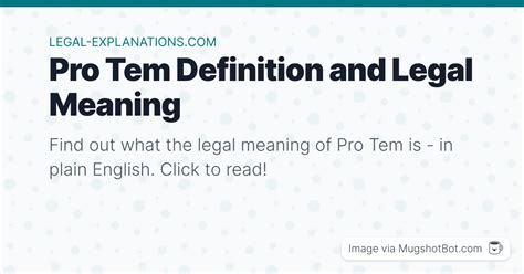 Pro Tem Definition - What Does Pro Tem Mean?