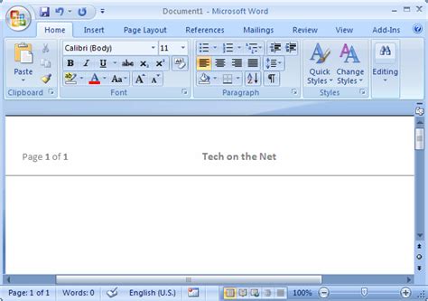 MS Word 2007: Create a template from a blank document