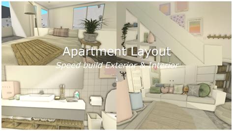 apartment layout + speedbuild | bloxburg speedbuild - YouTube