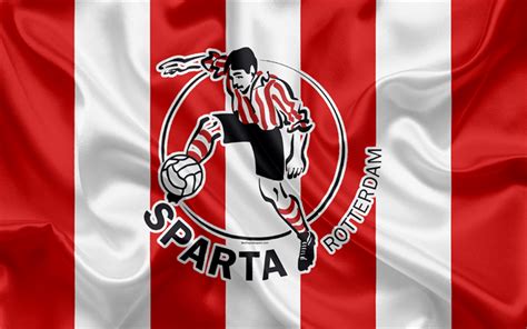 Download wallpapers Sparta Rotterdam FC, 4K, Dutch football club, Sparta logo, emblem ...