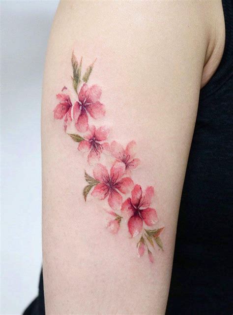 30 Elegant Peach Blossom Tattoos You Need to Copy | Xuzinuo | Page 7