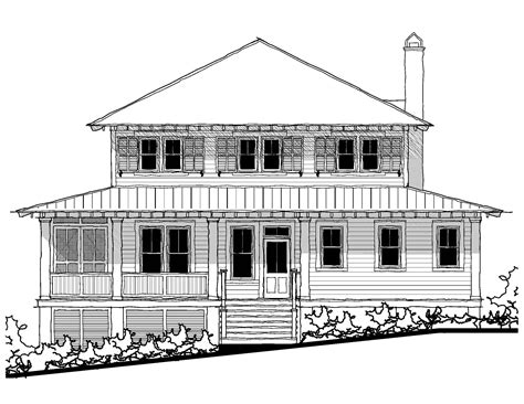 Goodean Beach House House Plan (C0363) Design from Allison Ramsey Architects Victorian House ...