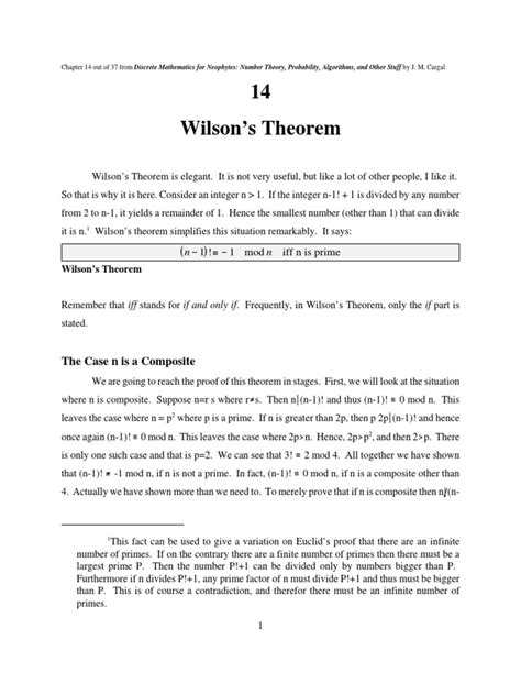 Pure Maths Wilson's Theorem | Prime Number | Number Theory