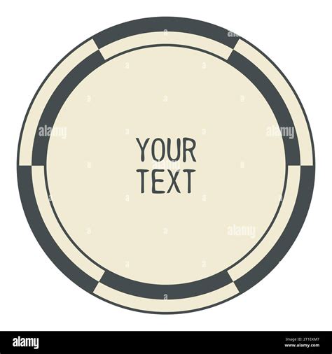 Checkered frame, circle shape background. Black grey and white cream colours, modern graphic ...