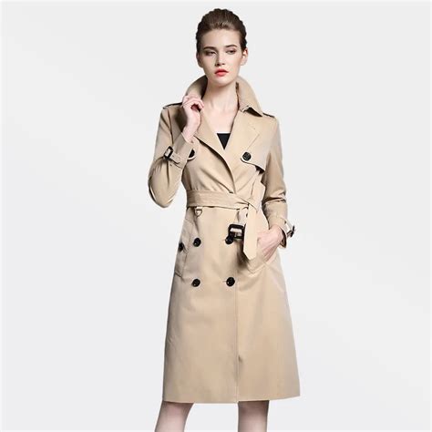 Plus Size 2018 Autumn Women Trench Coats Long design Windbreakers Women ...