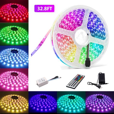 LED Strip Lights, 16.4ft RGB LED Light Strip 5050 300LED Waterproof Tape Lights, Color Changing ...