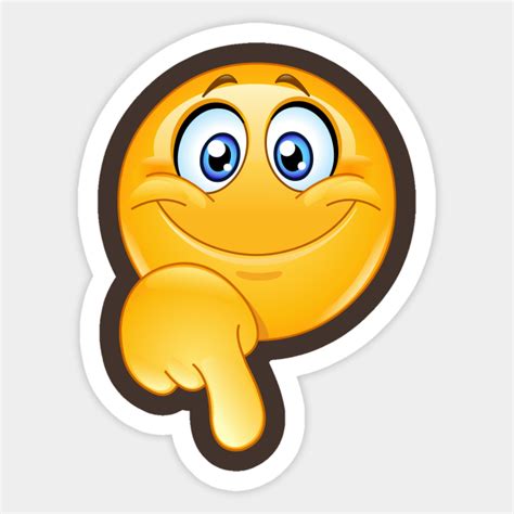 Emoji Emoticon pointing down - Emoji - Sticker | TeePublic