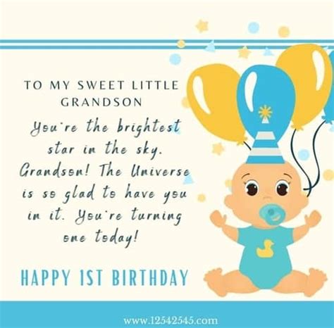 Paper & Party Supplies Paper Happy 1st Birthday Card To Grandson ...