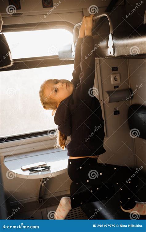 Happy Child Riding in Train. Family Travel Stock Image - Image of ...