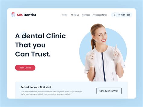 Dental Clinic Homepage Design | Figma