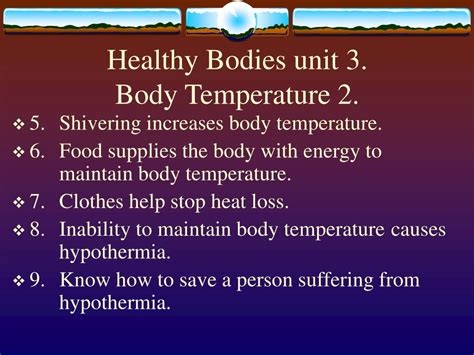 PPT - Healthy Bodies unit 3. Body Temperature 1. PowerPoint Presentation - ID:527525