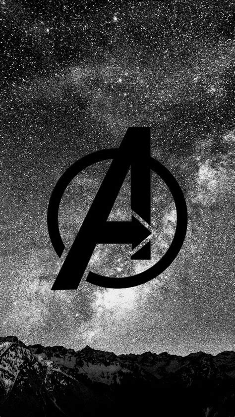 Download Starry Night Avengers Logo Wallpaper | Wallpapers.com