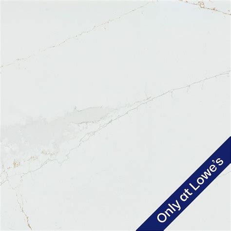 Silestone Ethereal Glow Quartz White Kitchen Countertop Sample (4-in x 6-in) in the Kitchen ...