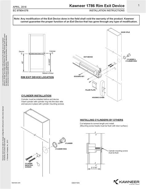 Kawneer Door Diagram