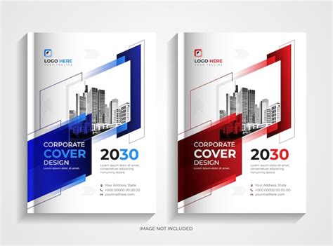 Premium Vector | Corporate business book cover design template set