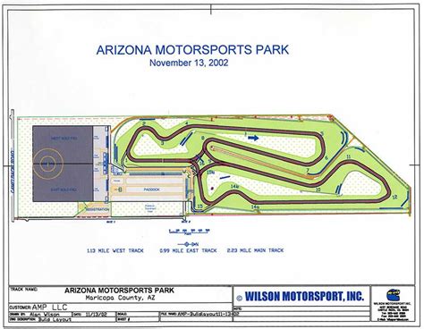 Arizona Motorsports Park Map – Wilson Motorsport, Inc.