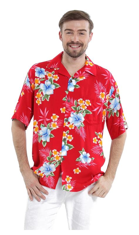 Hawaii Hangover - Men's Hawaiian Shirt Aloha Shirt 4XL Hibiscus Red ...