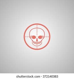 Illustration Crosshair Icon Skull Stock Vector (Royalty Free) 372140383 | Shutterstock