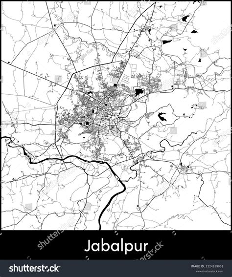 City Map Jabalpur India Asia Vector Stock Vector (Royalty Free ...