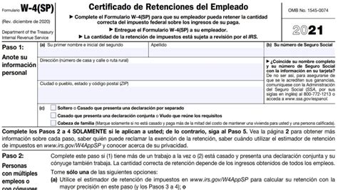 W4 Form Spanish 2023 - Printable Forms Free Online