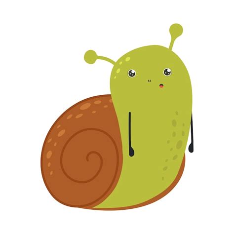 Premium Vector | Cute Snail Clipart Isolated on White Background.