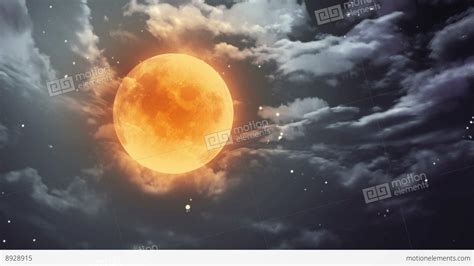 Pumpkin Halloween Moon And Dark Sky Stock Animation | 8928915