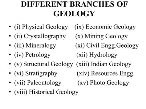 1.1 introduction of geology,Branches and Scope of Geology