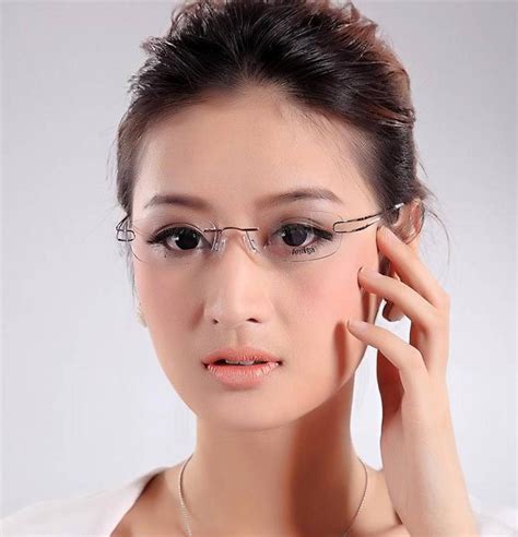 Designer Womens Rimless Titanium Glasses Frames Eyeglasses Flexible Optical Rx - Other Vision Care