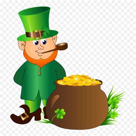 Pin - Leprechaun With Pot Of Gold Clipart Emoji,Leprechaun Emoji - free ...