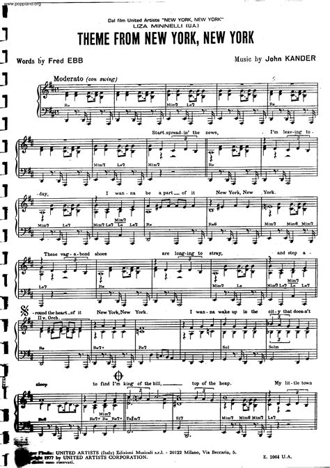 George Gershwin-New York, New York Sheet Music pdf, - Free Score Download ★