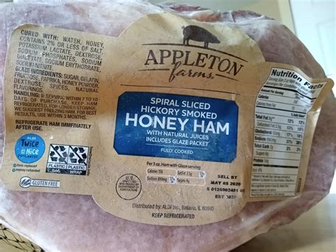 Appleton Farms Spiral Sliced Hickory Smoked Honey Ham | Aldi Reviewer