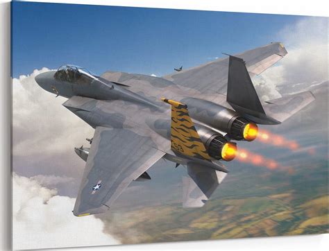 Amazon.com: F-15 Airplane Canvas Wall Art Prints McDonnell Douglas F-15 ...