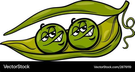 Like two peas in a pod cartoon Royalty Free Vector Image