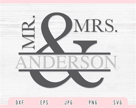 Mr and Mrs SVG Dxf Jpg Png Eps Wedding SVg Mr and Mrs | Etsy