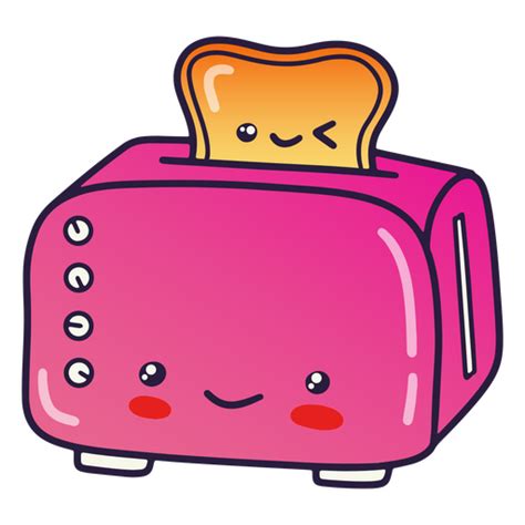 Cute Vintage Pink Bread Toaster PNG & SVG Design For T-Shirts