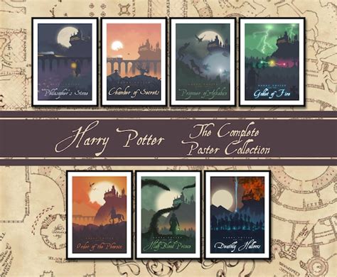 Harry Potter Posters - Harry Potter Film Movie Collection Posters - Wizard Home Decor Travel ...