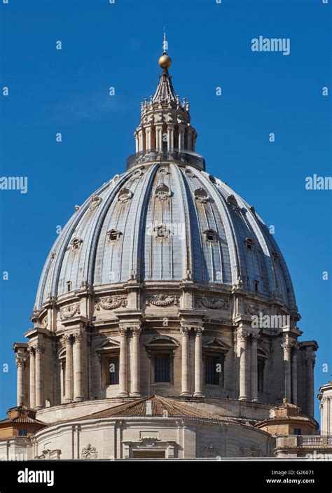 St Peter's Rome (Basilica of San Pietro) The dome by Michelangelo Bunoarotti, complete in 1564 ...