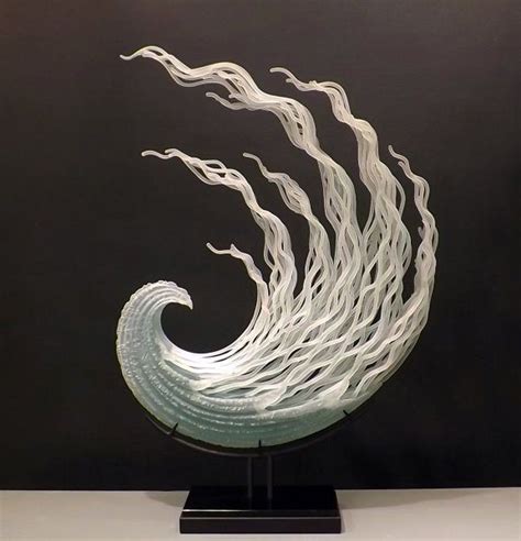 Beautiful Glass Sculptures That Capture the Movement of Ocean Waves ...