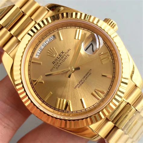 Replica Rolex Day Date 40mm Full Yellow Gold Watch From CR Factory – Susan Reviews on Replica ...