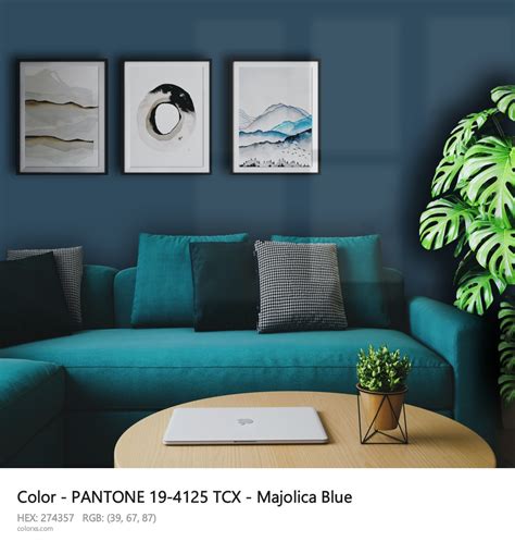 About PANTONE 19-4125 TCX - Majolica Blue Color - Color codes, similar ...