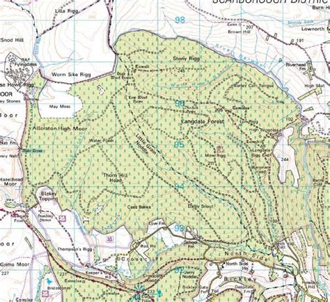 North Yorkshire Moors Laminated National Park Wall Map